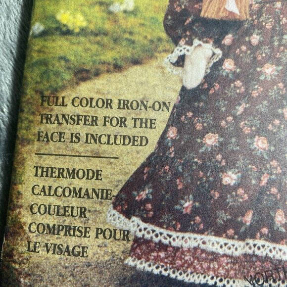 VTG 90s Vogue Linda Carr 8336 18" Girl Doll Early American Clothes Pattern Uncut - Picture 7 of 7